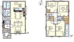 2号棟の間取り図です。